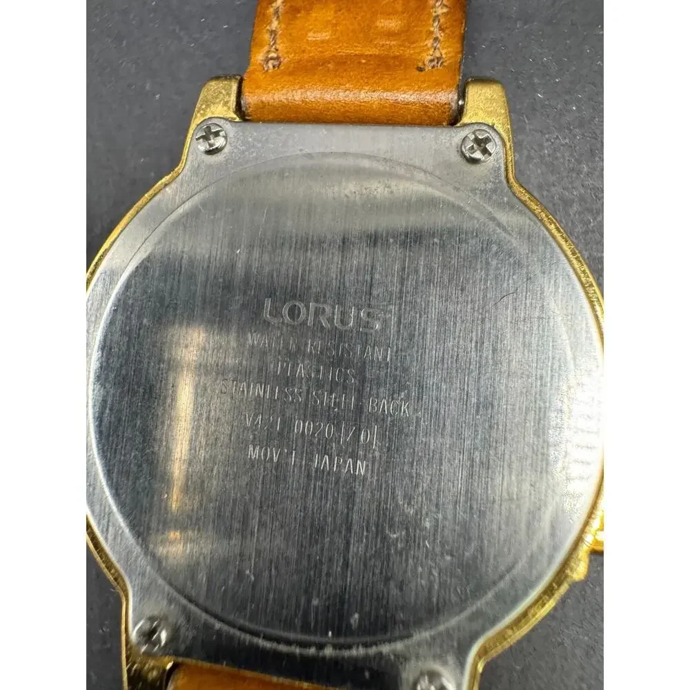 Lorus Disney Musical Mickey & Minnie Love Watch With Brown Leather Band